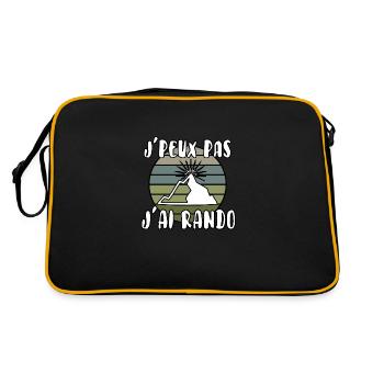 J’peux pas j’ai rando - Sac Retro - noir/or - Dos