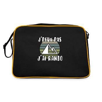 J’peux pas j’ai rando - Sac Retro - noir/or - Dos