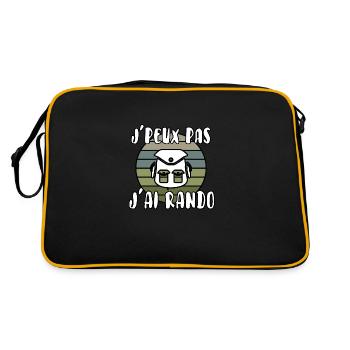 J’peux pas j’ai rando - Sac Retro - noir/or - Dos