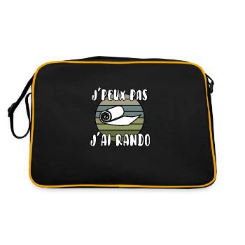J’peux pas j’ai rando - Sac Retro - noir/or - Dos