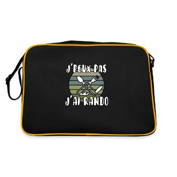 J’peux pas j’ai rando - Sac Retro - noir/or - Dos