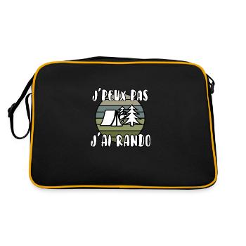 J’peux pas j’ai rando - Sac Retro - noir/or - Dos