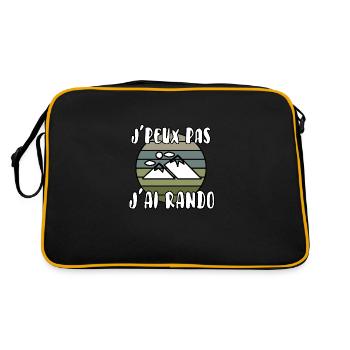 J’peux pas j’ai rando - Sac Retro - noir/or - Dos