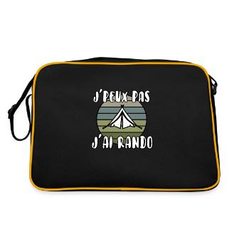 J’peux pas j’ai rando - Sac Retro - noir/or - Dos