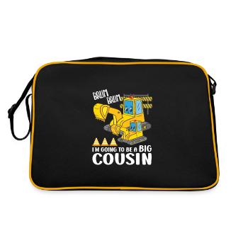Je vais être un grand cousin Excavatrices - Sac Retro - noir/or - Dos