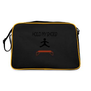 Hold My Shoes Ironic Trampolinist Trampoline - Sac Retro - noir/or - Dos