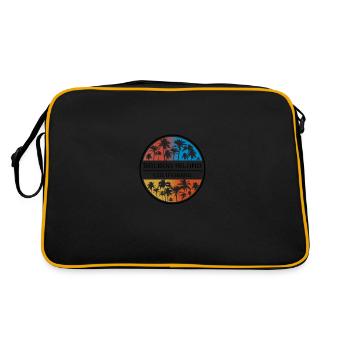Balboa Island Kalifornien Stilvoller Urlaub - Retro Tasche - Schwarz/Gold - Hinten