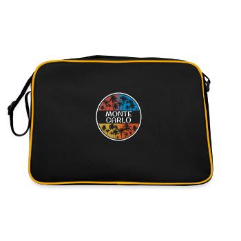 Monte Carlo Élégant Vacances Souvenir Palmier - Sac Retro - noir/or - Dos