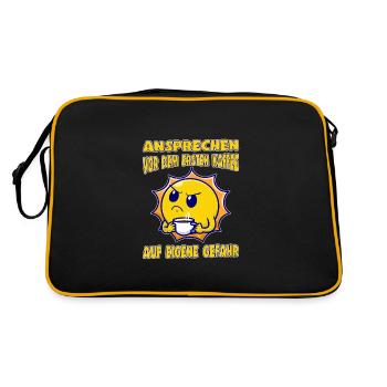 Approach before your first coffee at your own risk - Retro Bag - black/gold - Back