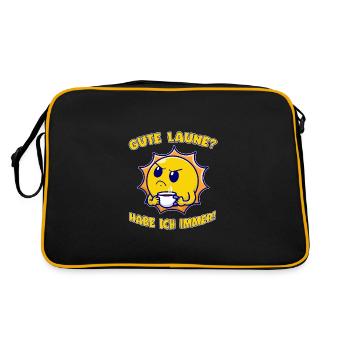Bonne humeur ? Je l’ai toujours fait ! Drôle de soleil - Sac Retro - noir/or - Dos