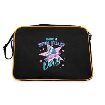 Rollerblades Blade Have A Spin-Fully Day Gifts - Retro Tasche - Schwarz/Gold - Hinten