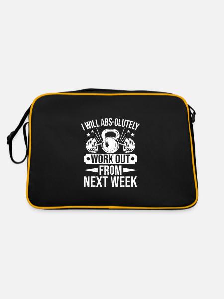 Gym Junkies AbS-Olutely Workout Form la semaine prochaine - Sac Retro - noir/or - Dos