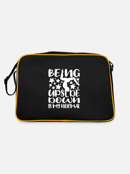 Être à l’envers est mon don de gymnaste drôle normal - Sac Retro - noir/or - Dos