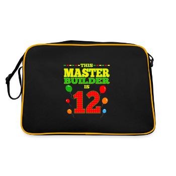 boys biMaster Builder 12 Years Old Block Building - Retro Bag - black/gold - Back