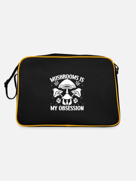 Morilles Champignons Mon Obsession Champignon - Sac Retro - noir/or - Dos