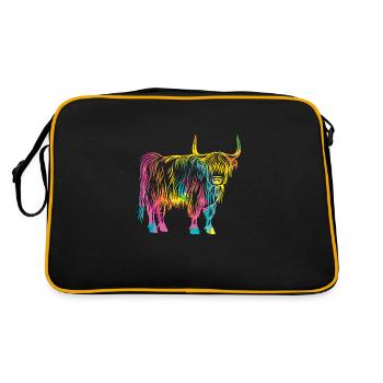 Bovins vaches Bovins Highland - Sac Retro - noir/or - Dos