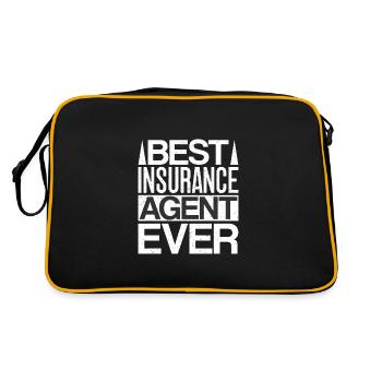 Insurance Agent Costume Best Ever Medicare - Retro Tasche - Schwarz/Gold - Hinten