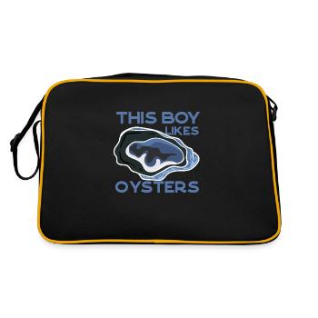 Boy Likes Oysters and Wine Seafood Chef - Sac Retro - noir/or - Dos