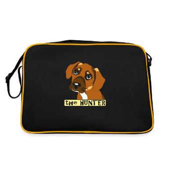 Jagdhund - Retro Tasche - Schwarz/Gold - Hinten