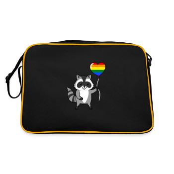 Ballon de coeur raton LGBT Gay Pride - Sac Retro - noir/or - Dos