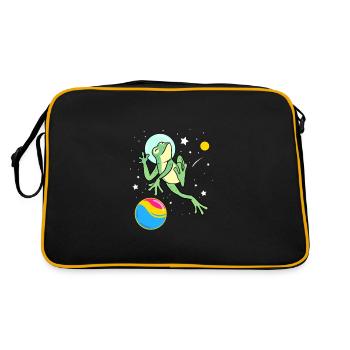Pansexual Frog Astronaut Pan Pride - Retro Bag - black/gold - Back