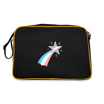 Trans Pride Star - Retro Bag - black/gold - Back