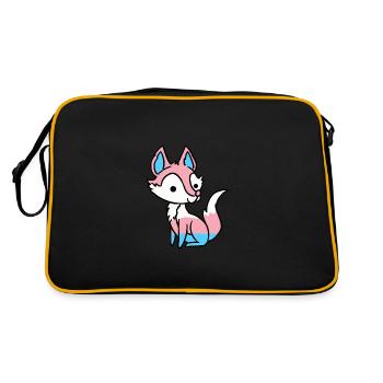 Trans Pride Fox Transgender Pride - Retro Bag - black/gold - Back