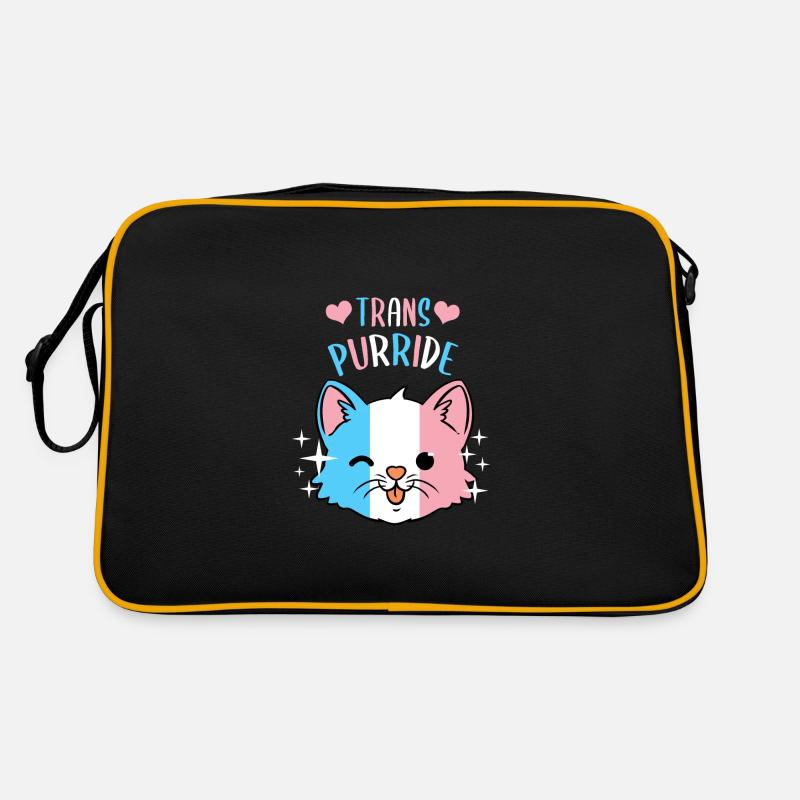 Trans Purride Trans Pride - Retro Tasche - Schwarz/Gold