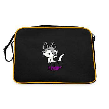 Renard asexuel Ace Pride - Sac Retro - noir/or - Dos