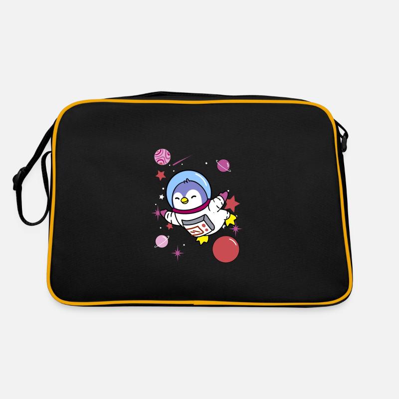 Lesbian Penguin in Space Lesbian Pride Retro Bag