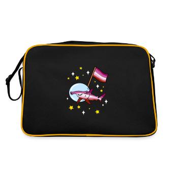Requin-marteau lesbien dans l’espace Lesbian Pride - Sac Retro - noir/or - Dos