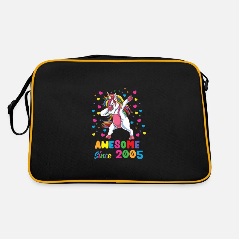 Awesome Since 2005 Dabbing Unicorn 17. Geburtstag Retro Tasche