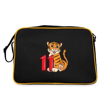 11 anniversaire Zoo Tiger 11 ans - Sac Retro - noir/or - Dos