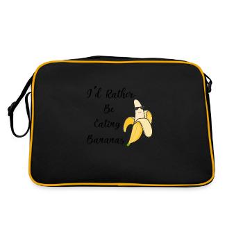 Eating Bananas Delicious Tropical Fruits - Retro Bag - black/gold - Back
