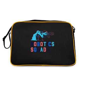 Robotics Squad Mechanic Engineer Student Robot - Retro Bag - black/gold - Back