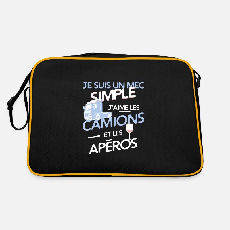 Routier - un mec simple - Sac Retro - noir/or