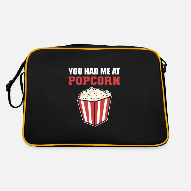 Ich bei Popcorn Kinogänger Gift Retro Tasche
