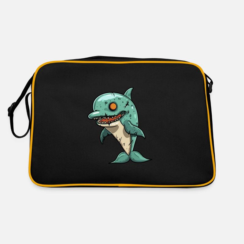 Dolphin Halloween Funny Zombie Retro Bag