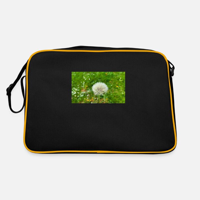 Pusteblume - Retro Tasche - Schwarz/Gold