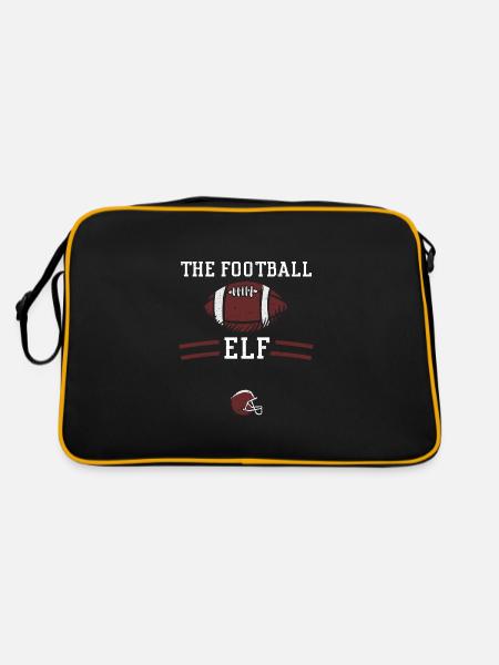 The Football Elf - Football - Retro Tasche - Schwarz/Gold - Hinten