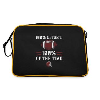 100% effort, 100% of the time - Retro Bag - black/gold - Back