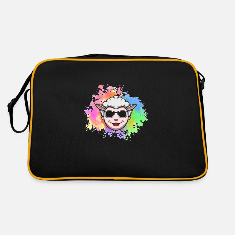 Schäfer Schaf - Retro Tasche - Schwarz/Gold