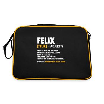 Felix - Retro Bag - black/gold - Back