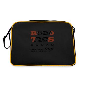 Robotics Squad Robotertechnik Mechanik - Retro Tasche - Schwarz/Gold - Hinten
