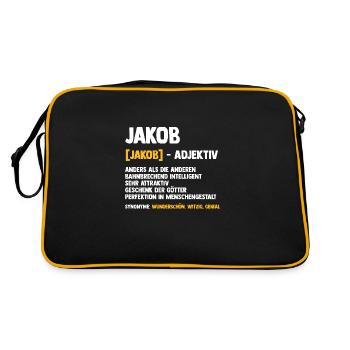 Jacob - Retro Bag - black/gold - Back