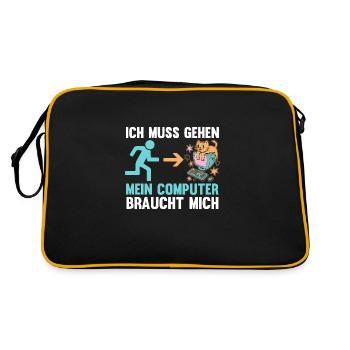 Gamer Gamer Programmer Administrator Computer - Retro Bag - black/gold - Back