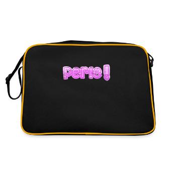 Perle Bubble Purple Violet - Retro Tasche - Schwarz/Gold - Hinten