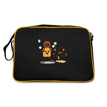 Gaufres et falafels Ironic Food Quote Hobby Chef - Sac Retro - noir/or - Dos