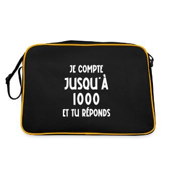 je compte jusqu'à 1000 - Sac Retro - noir/or - Dos