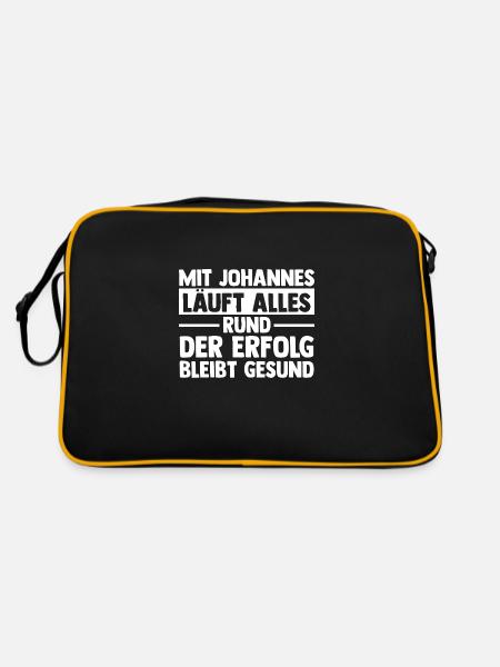 beer beer lovers booze celebrate john - Retro Bag - black/gold - Back